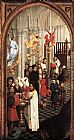 Rogier Paintings - Seven Sacraments Altarpiece left wing by Rogier van der Weyden